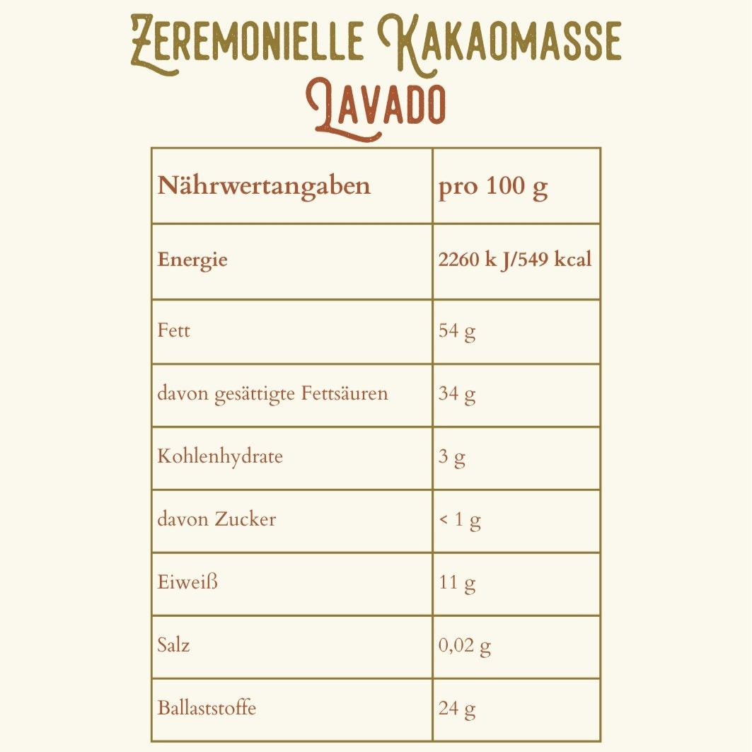 Zeremonieller Kakao aus Mexiko LAVADO 12 x 30g